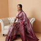 Floral Design Banarasi Silk Sarees With Zari Work