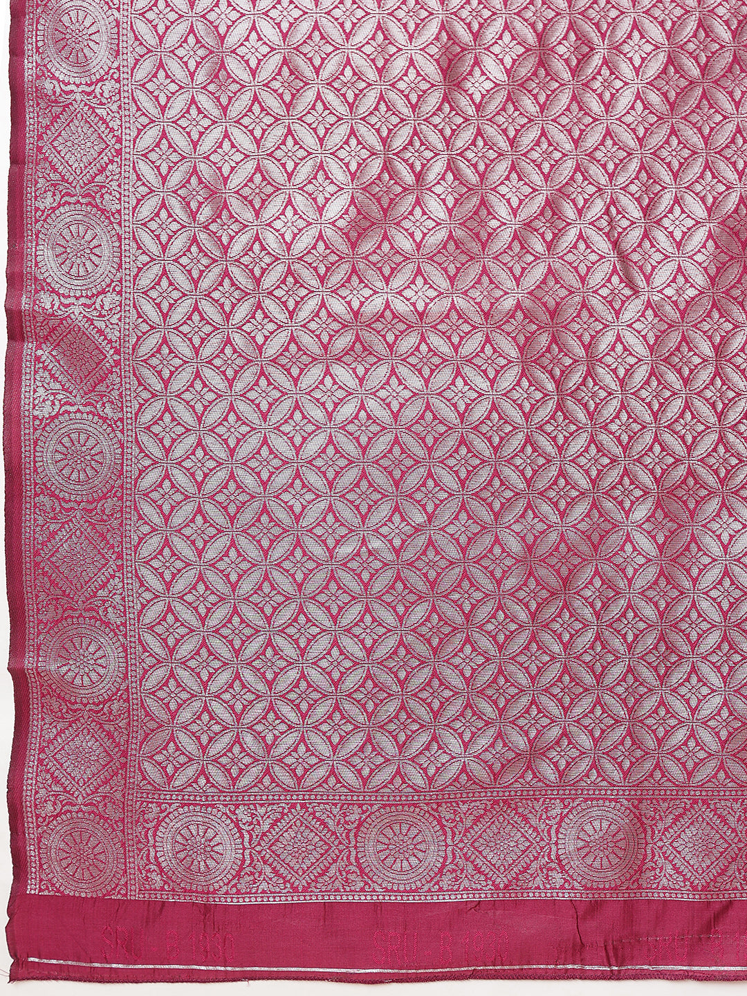 Floral Design Banarasi Silk Sarees With Zari Work