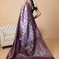 Floral Design Banarasi Silk Sarees With Zari Work