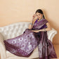 Floral Design Banarasi Silk Sarees With Zari Work