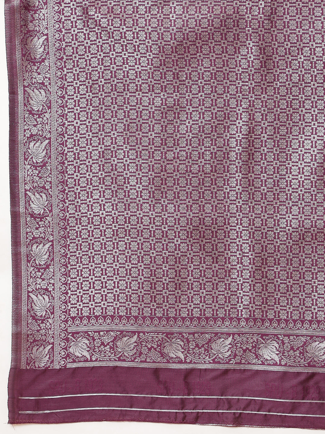 Floral Design Banarasi Silk Sarees With Zari Work