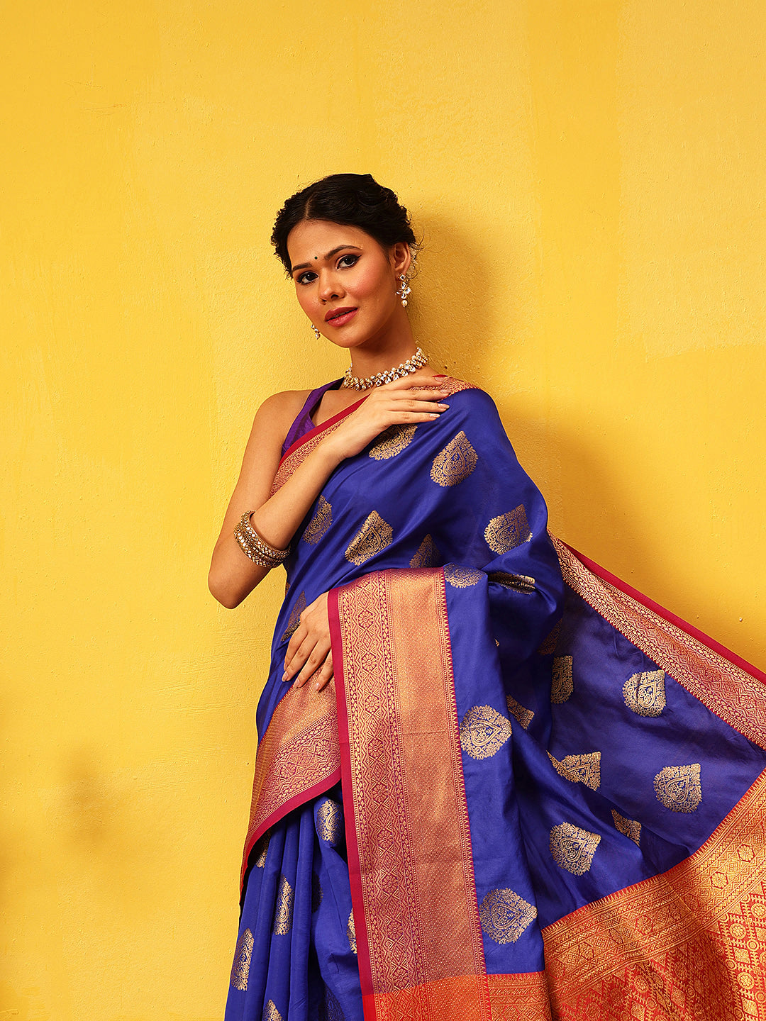 Kanjivaram Soft Silk Zari Woven Big Border With Rich Pallu Saree