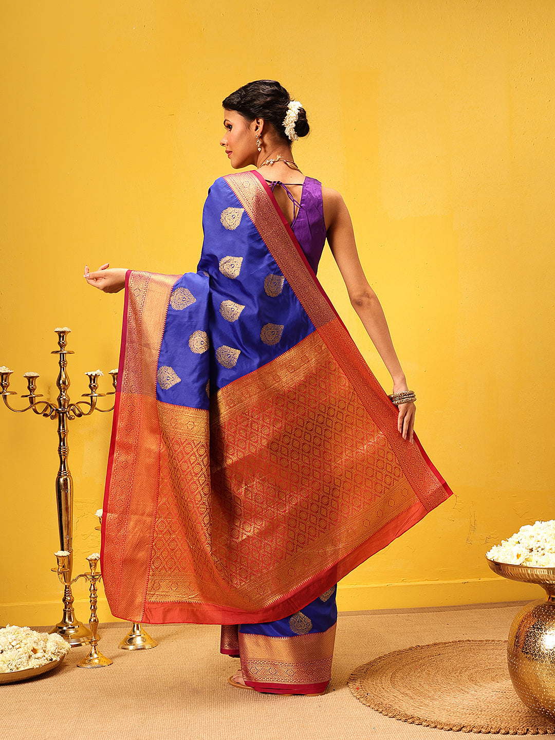 Kanjivaram Soft Silk Zari Woven Big Border With Rich Pallu Saree