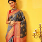 Kanjivaram Soft Silk Zari Woven Big Border With Rich Pallu Saree