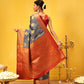 Kanjivaram Soft Silk Zari Woven Big Border With Rich Pallu Saree