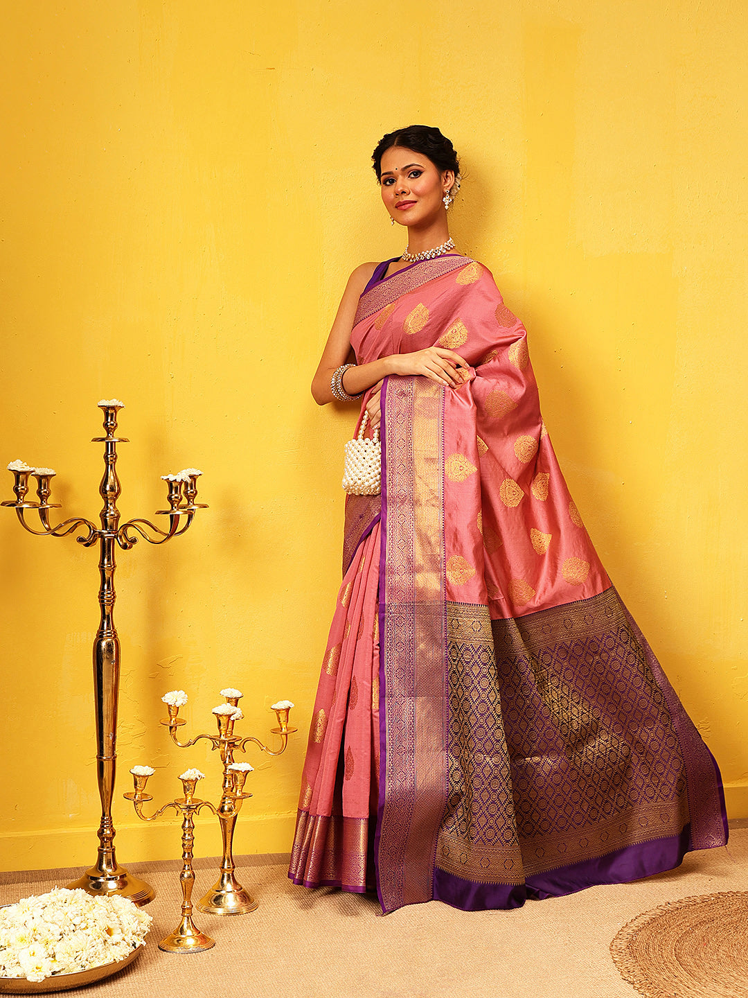 Kanjivaram Soft Silk Zari Woven Big Border With Rich Pallu Saree