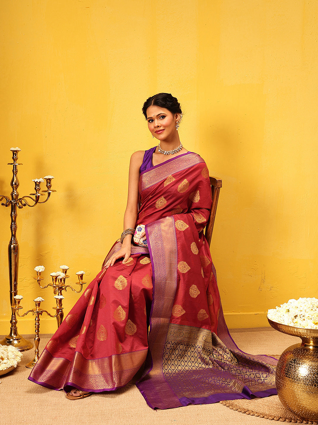 Kanjivaram Soft Silk Zari Woven Big Border With Rich Pallu Saree
