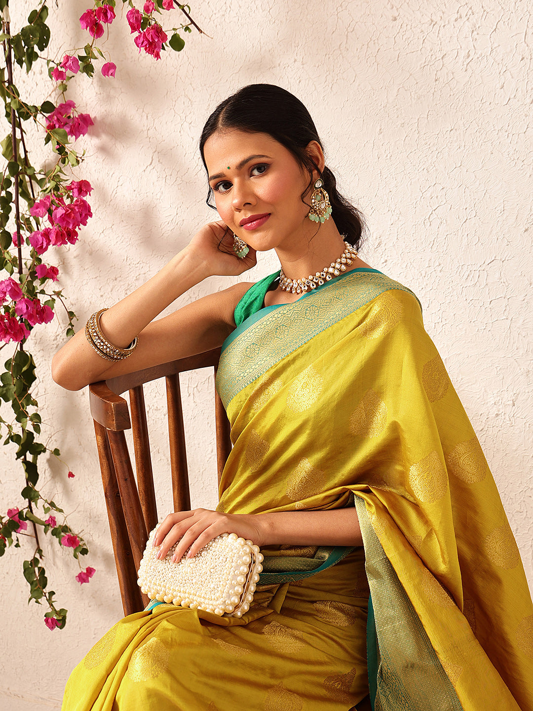 Kanjivaram Soft Silk Zari Woven Big Border With Rich Pallu Saree