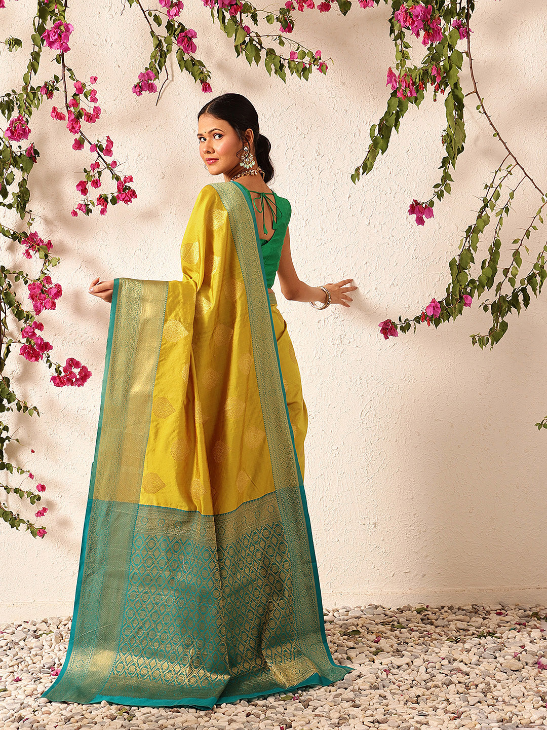 Kanjivaram Soft Silk Zari Woven Big Border With Rich Pallu Saree