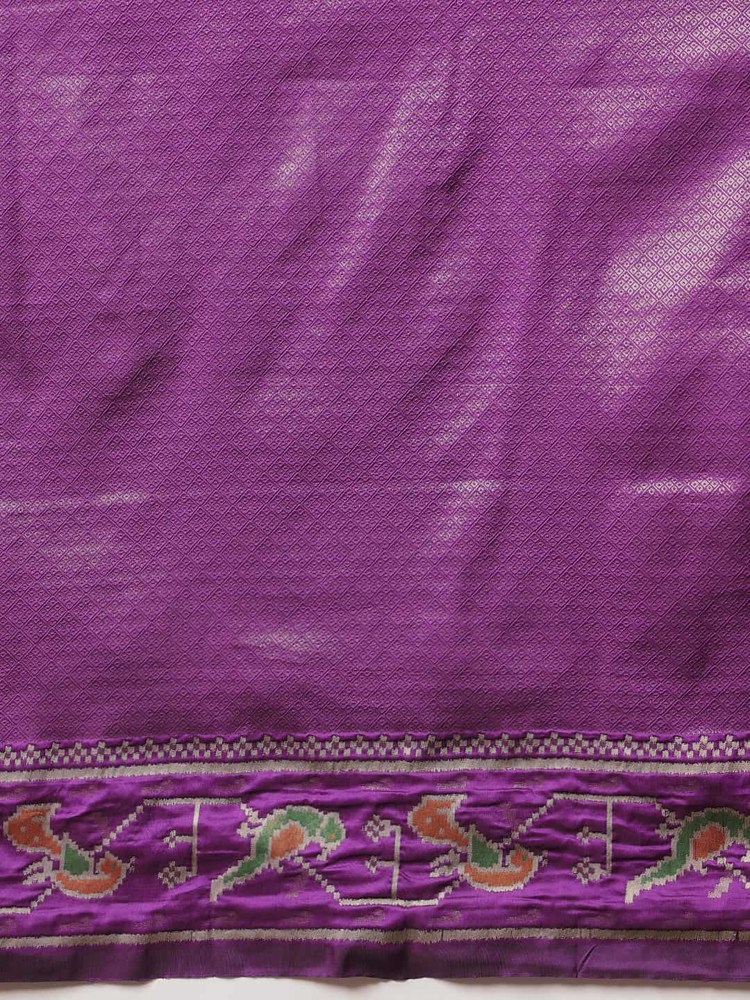 Pure Weaving Crushed Tissue Inspired Ikkat Woven Saree – view 5