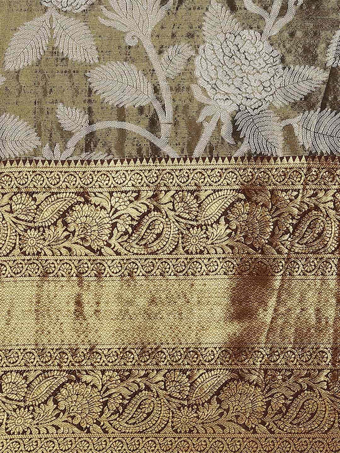 Ethnic Motifs Zari Woven Tissue Silk Saree