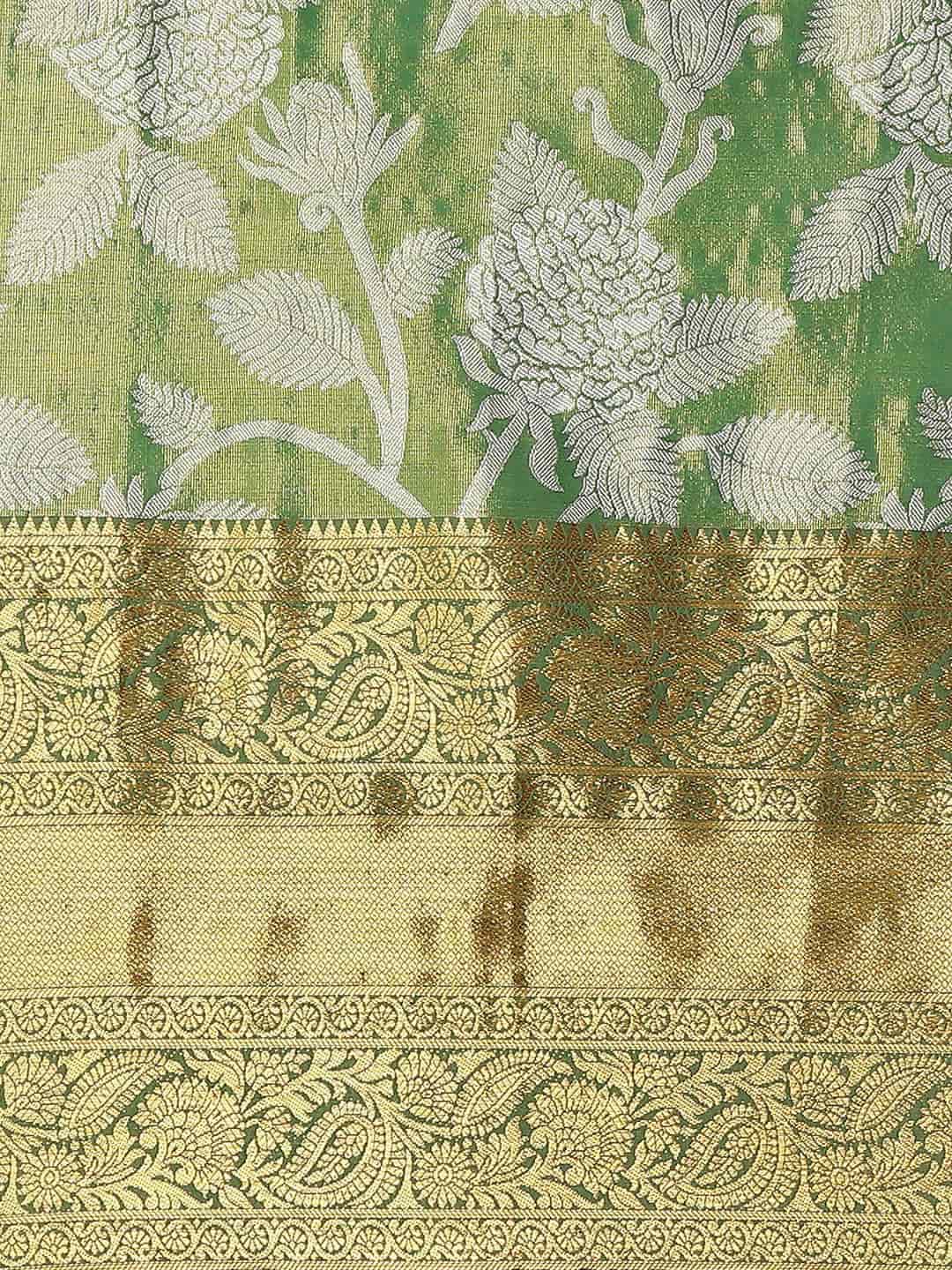 Ethnic Motifs Zari Woven Tissue Silk Saree