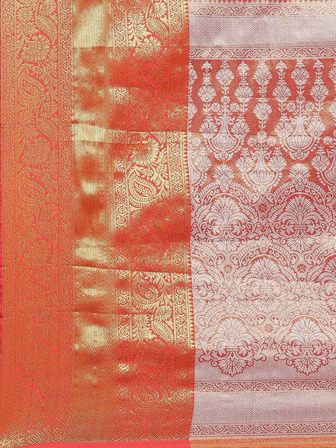 Ethnic Motifs Zari Woven Tissue Silk Saree