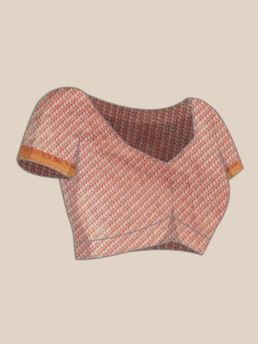 Ethnic Motifs Zari Woven Tissue Silk Saree