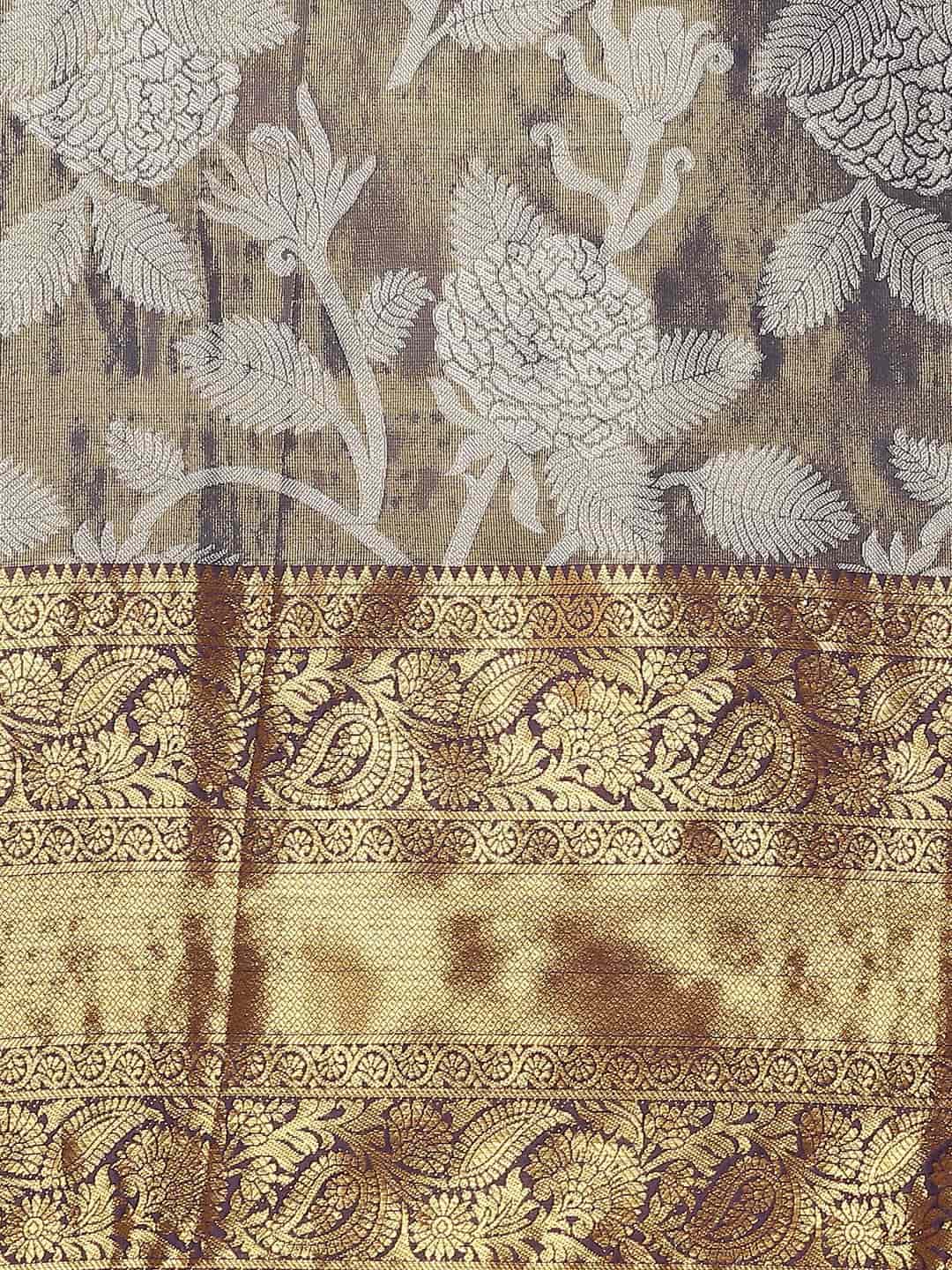 Ethnic Motifs Zari Woven Tissue Silk Saree