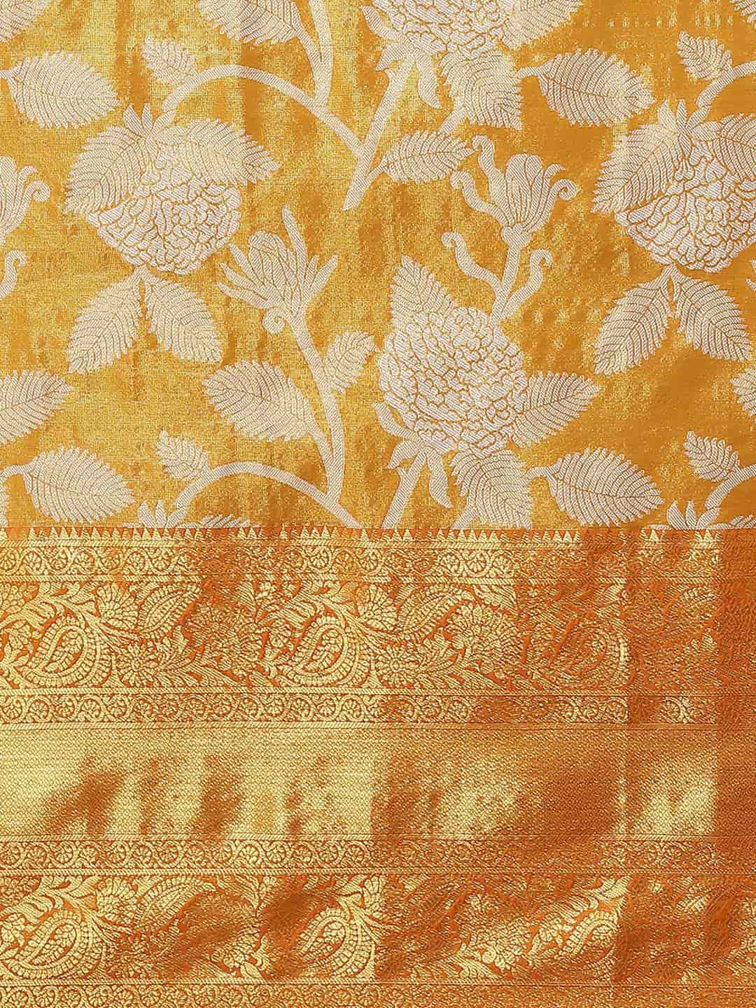 Ethnic Motifs Zari Woven Tissue Silk Saree