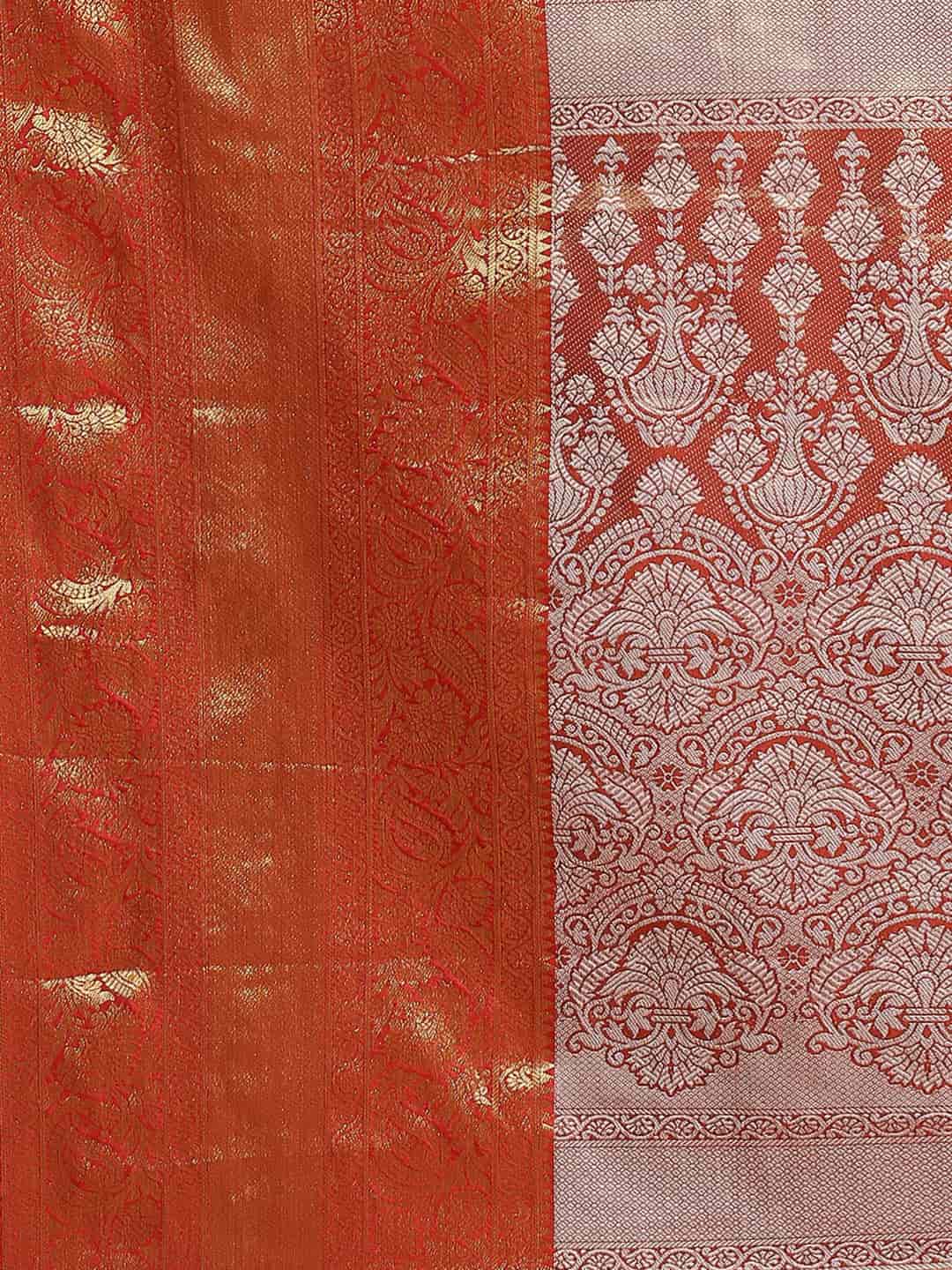 Ethnic Motifs Zari Woven Tissue Silk Saree