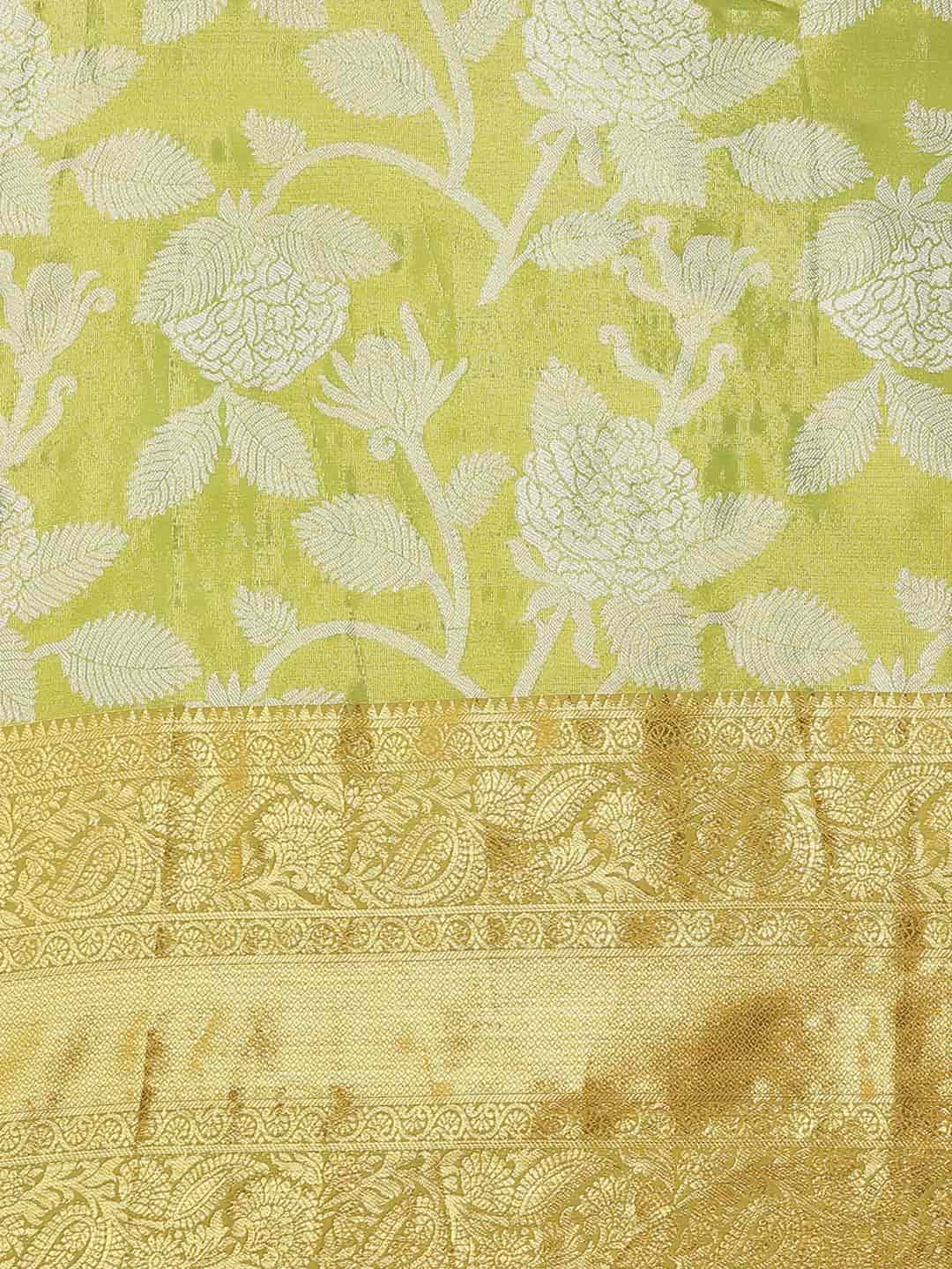 Ethnic Motifs Zari Woven Tissue Silk Saree