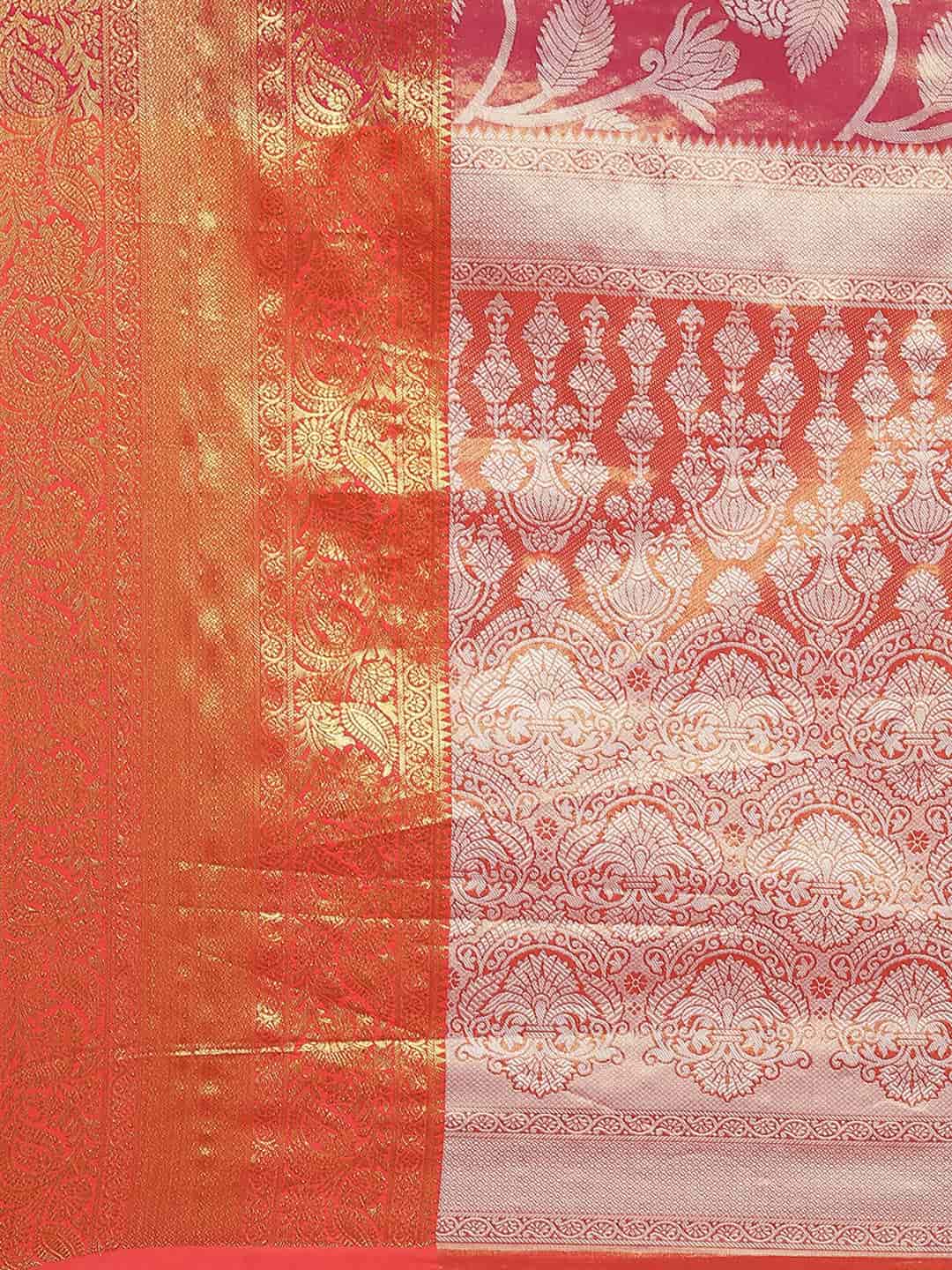 Ethnic Motifs Zari Woven Tissue Silk Saree