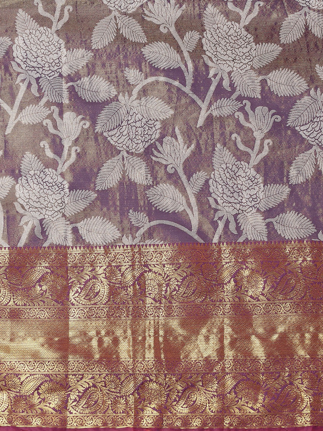 Ethnic Motifs Zari Woven Tissue Silk Saree