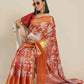 Ethnic Motifs Zari Woven Tissue Silk Saree