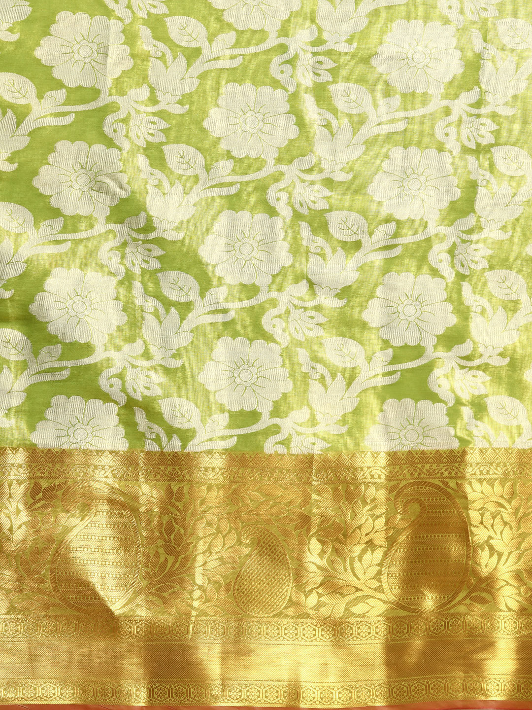 Ethnic Motifs Zari Woven Tissue Silk Saree