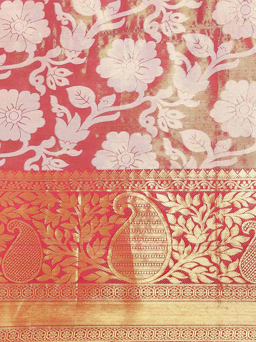 Ethnic Motifs Zari Woven Tissue Silk Saree