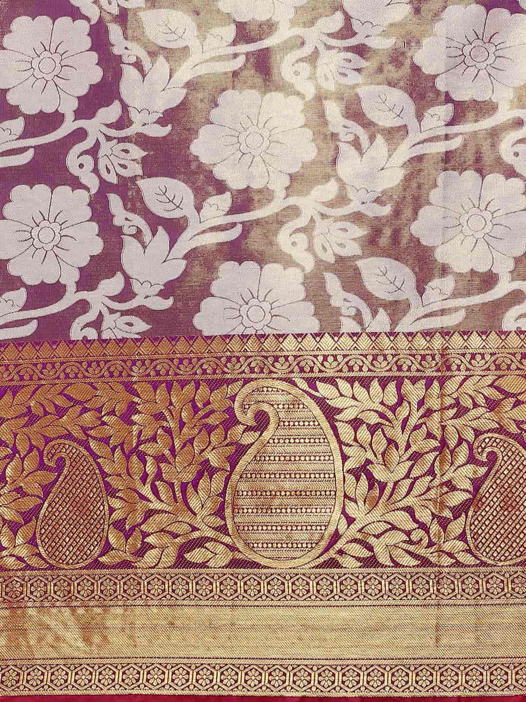 Ethnic Motifs Zari Woven Tissue Silk Saree