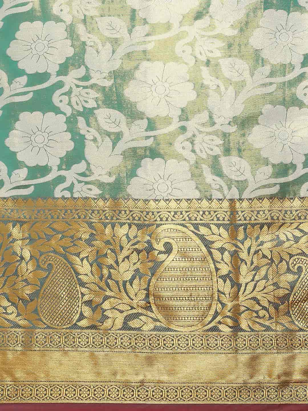 Ethnic Motifs Zari Woven Tissue Silk Saree