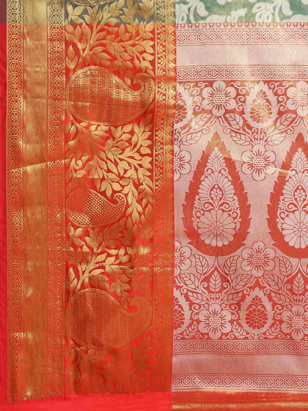 Ethnic Motifs Zari Woven Tissue Silk Saree