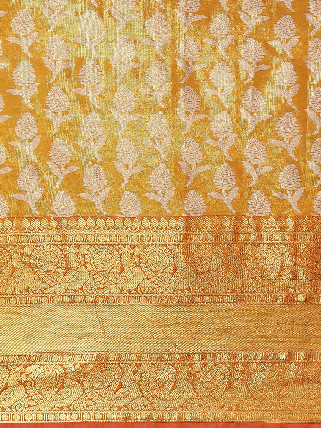 Ethnic Motifs Zari Woven Tissue Silk Saree