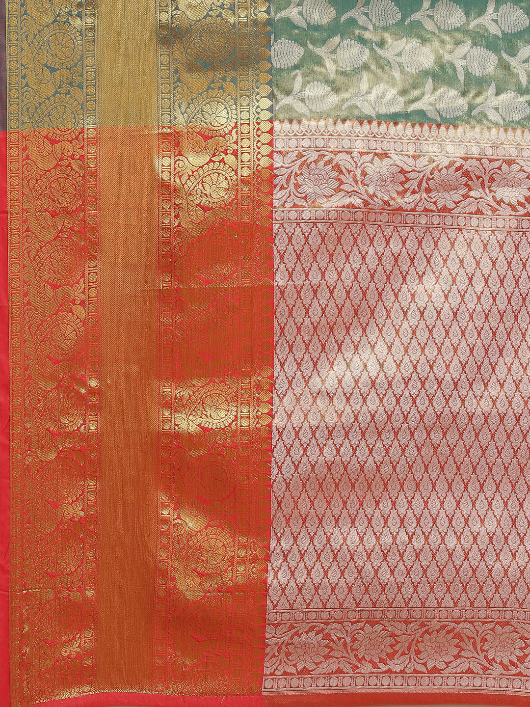 Ethnic Motifs Zari Woven Tissue Silk Saree