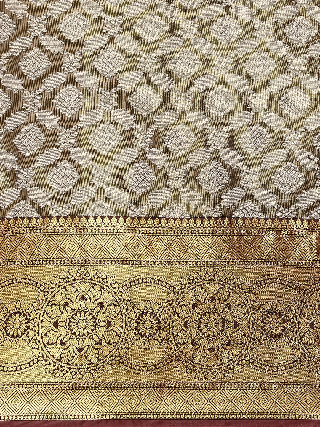 Ethnic Motifs Zari Woven Tissue Silk Saree