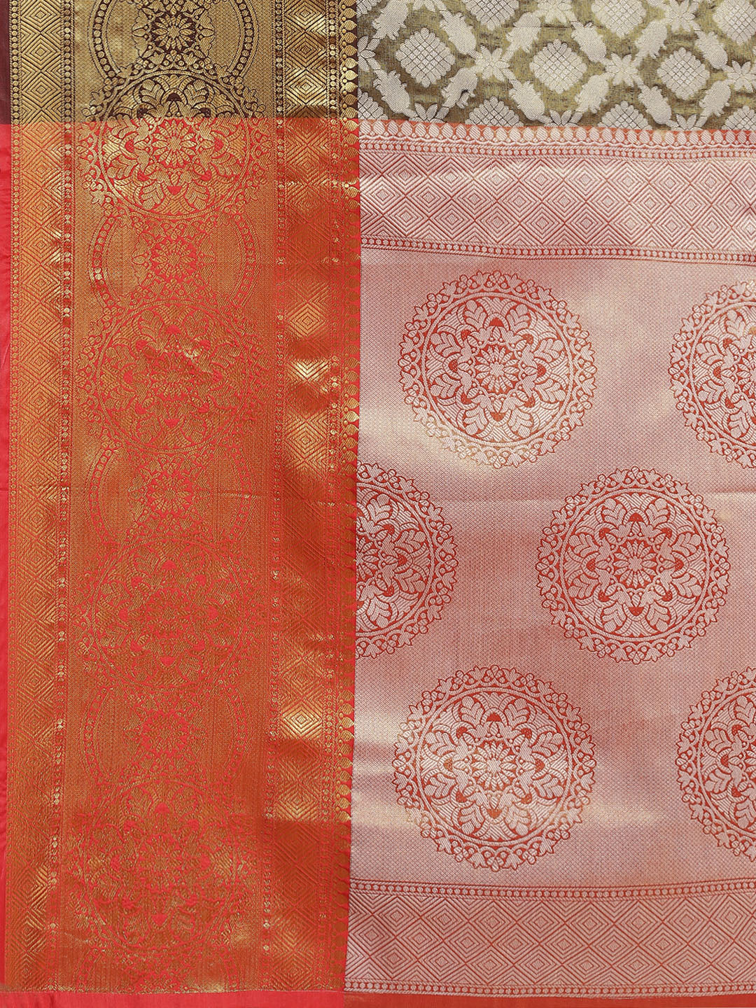 Ethnic Motifs Zari Woven Tissue Silk Saree
