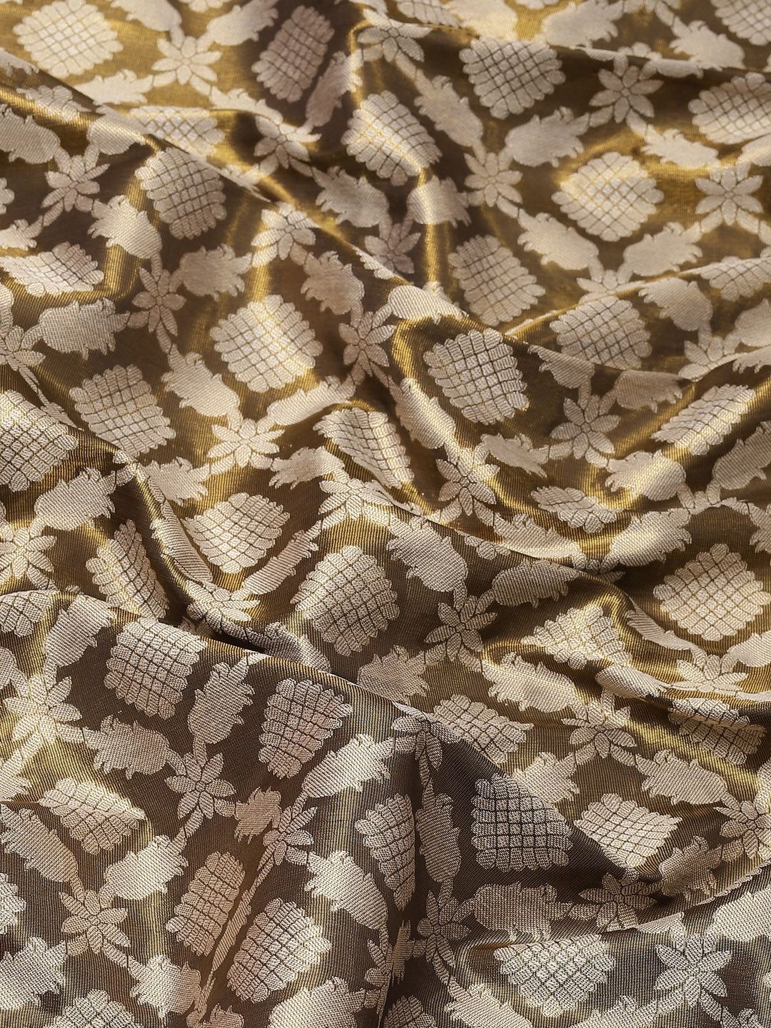 Ethnic Motifs Zari Woven Tissue Silk Saree