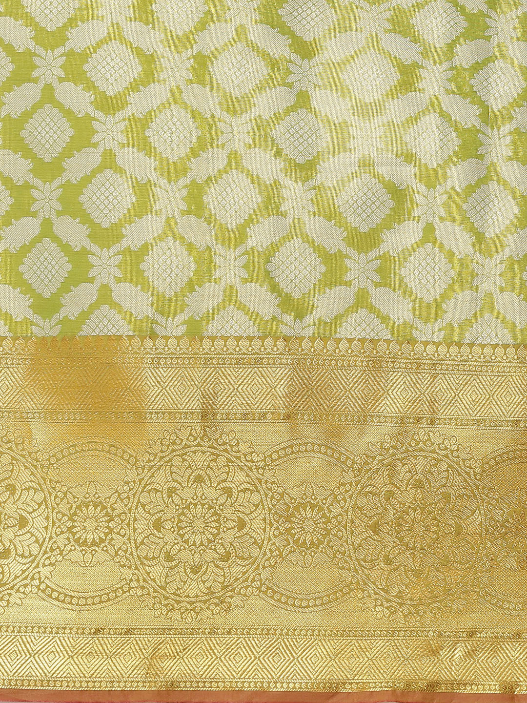 Ethnic Motifs Zari Woven Tissue Silk Saree