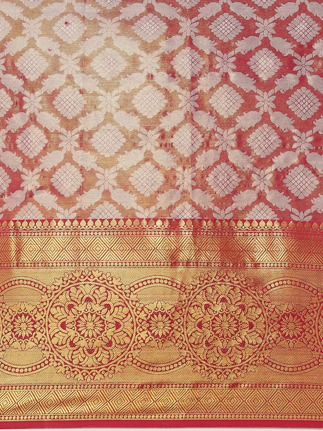 Ethnic Motifs Zari Woven Tissue Silk Saree