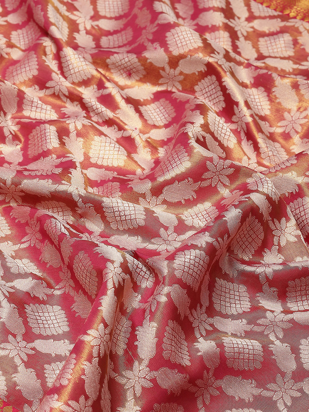 Ethnic Motifs Zari Woven Tissue Silk Saree