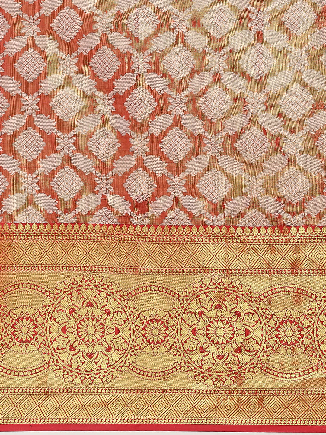 Ethnic Motifs Zari Woven Tissue Silk Saree