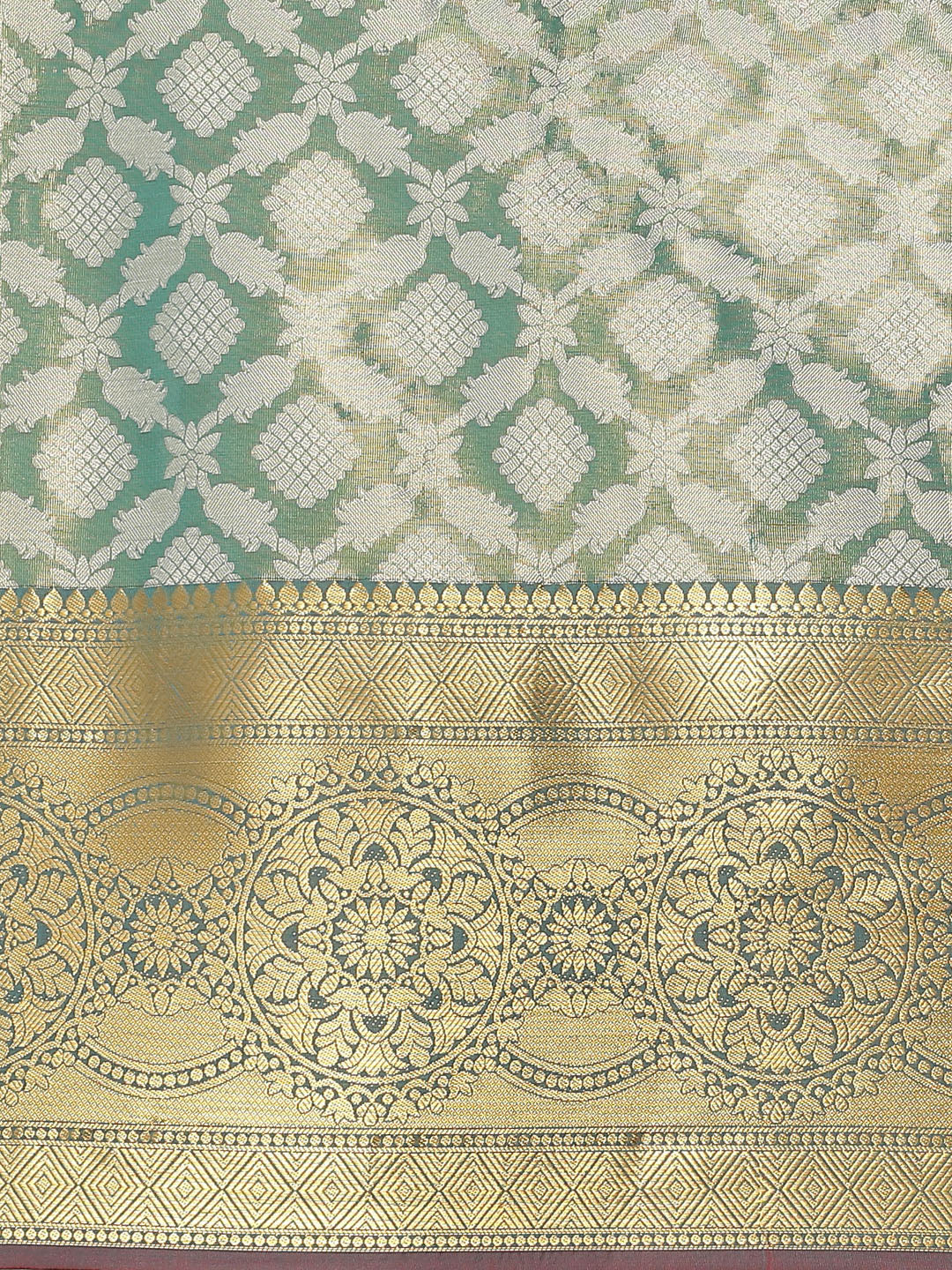 Ethnic Motifs Zari Woven Tissue Silk Saree