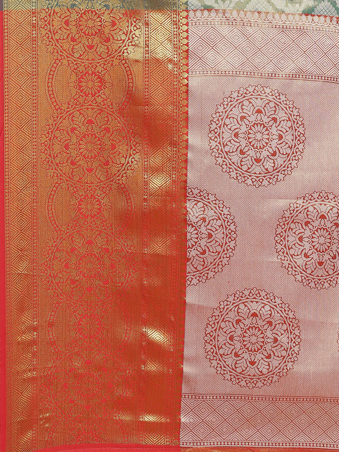 Ethnic Motifs Zari Woven Tissue Silk Saree