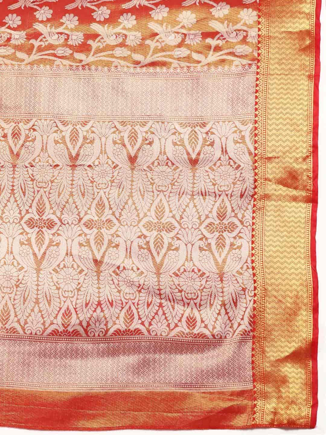 Ethnic Motifs Zari Woven Tissue Silk Saree