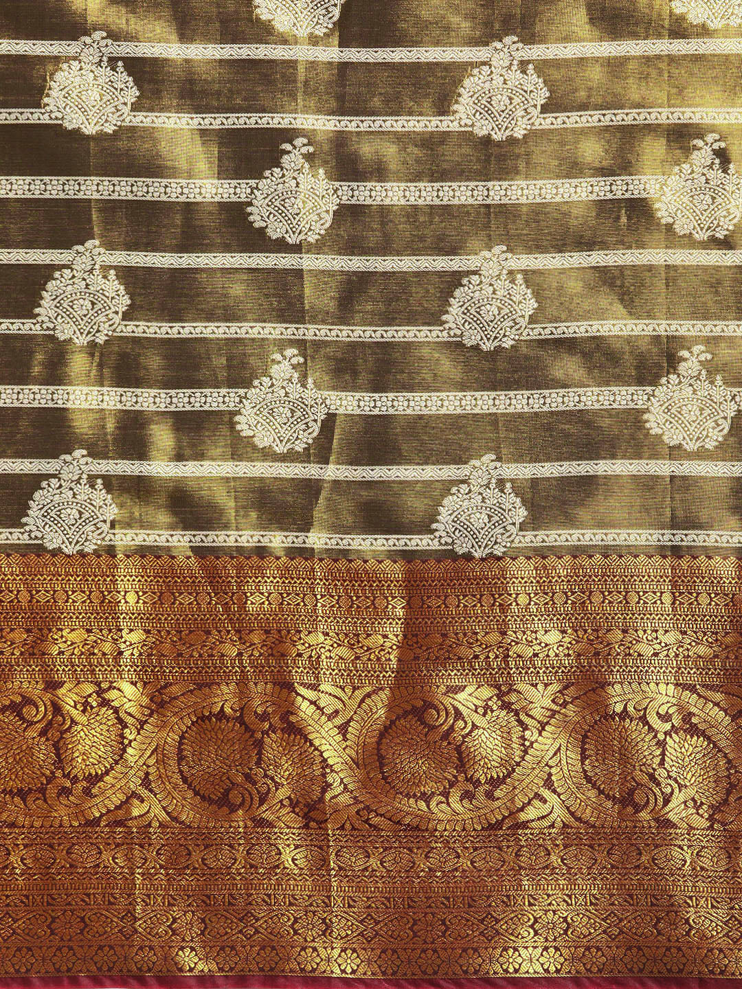 Ethnic Motifs Zari Woven Tissue Silk Saree