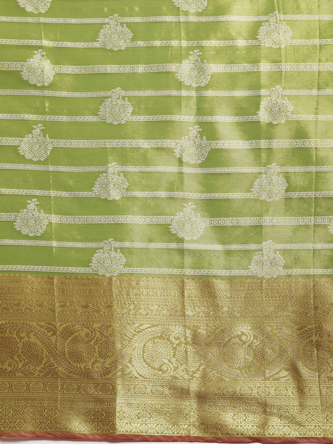 Ethnic Motifs Zari Woven Tissue Silk Saree