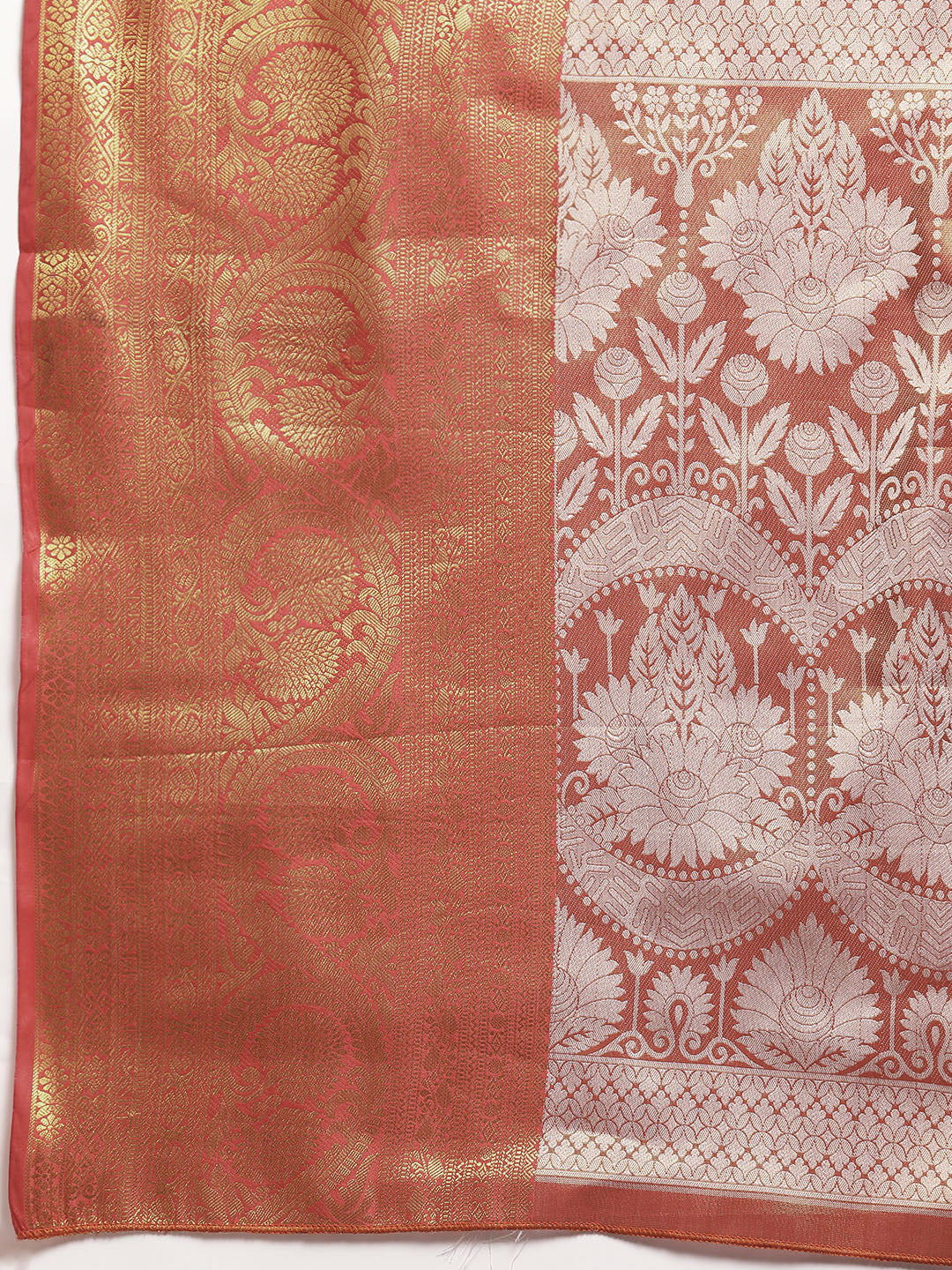 Ethnic Motifs Zari Woven Tissue Silk Saree