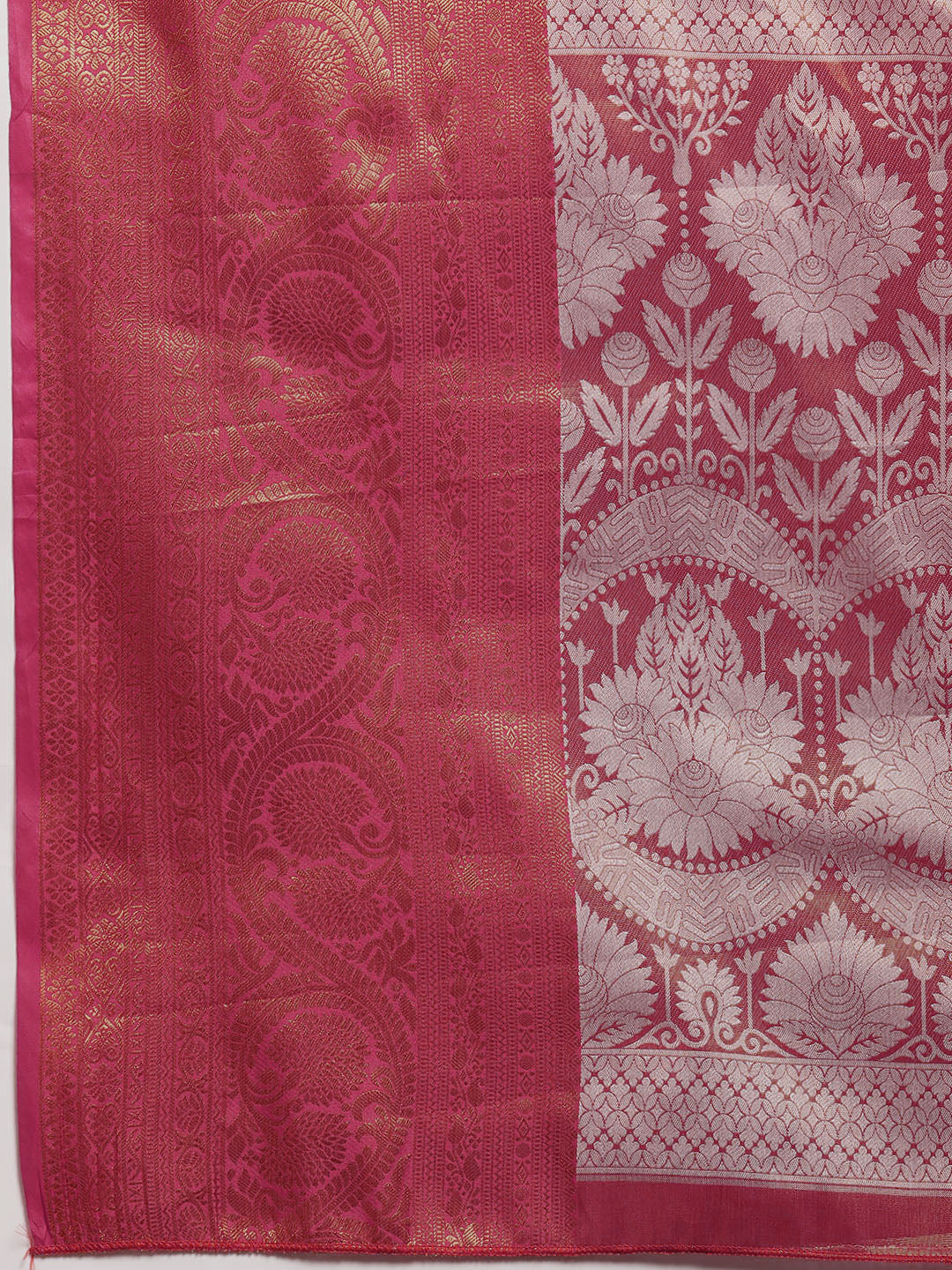 Ethnic Motifs Zari Woven Tissue Silk Saree