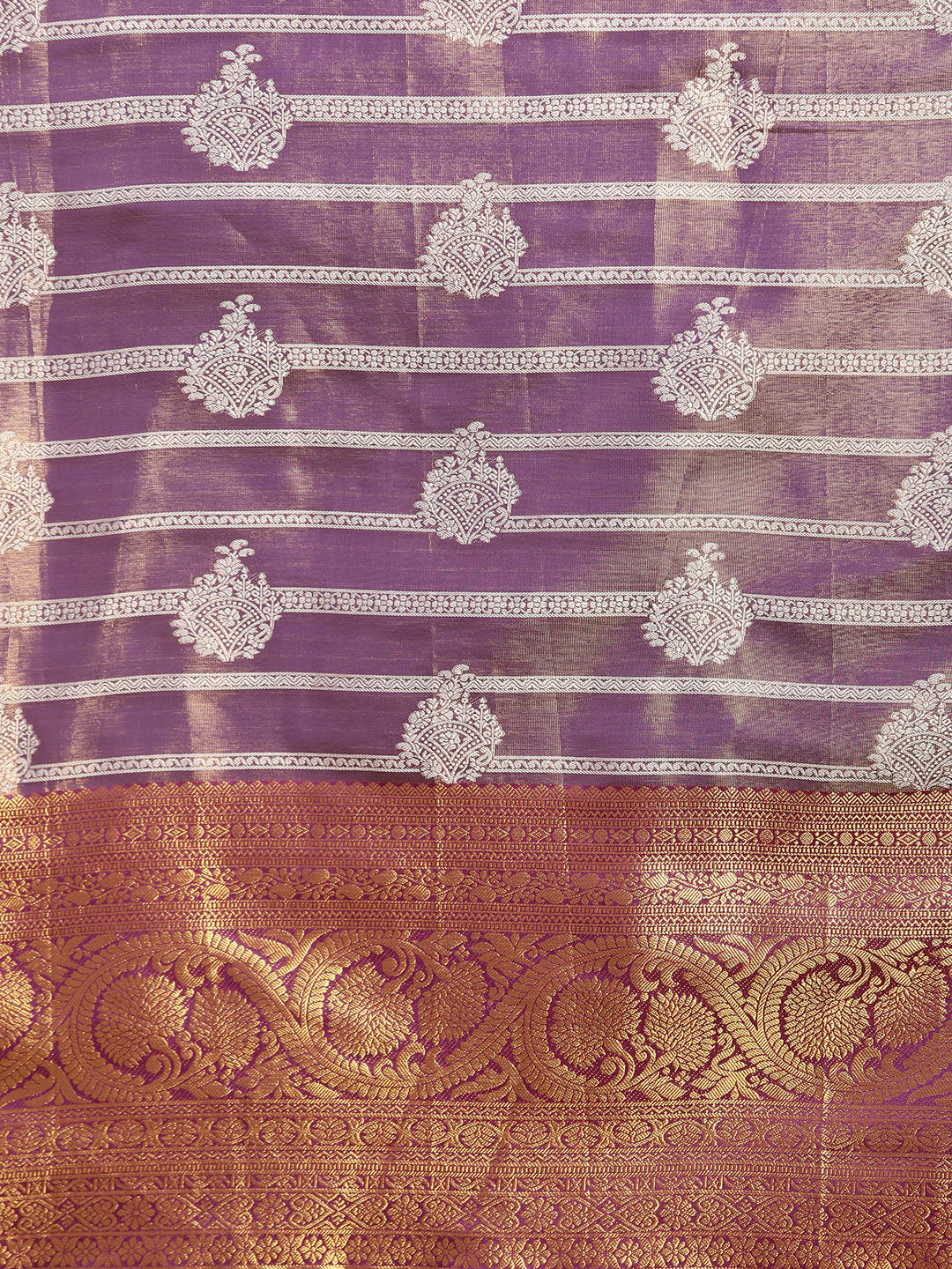 Ethnic Motifs Zari Woven Tissue Silk Saree