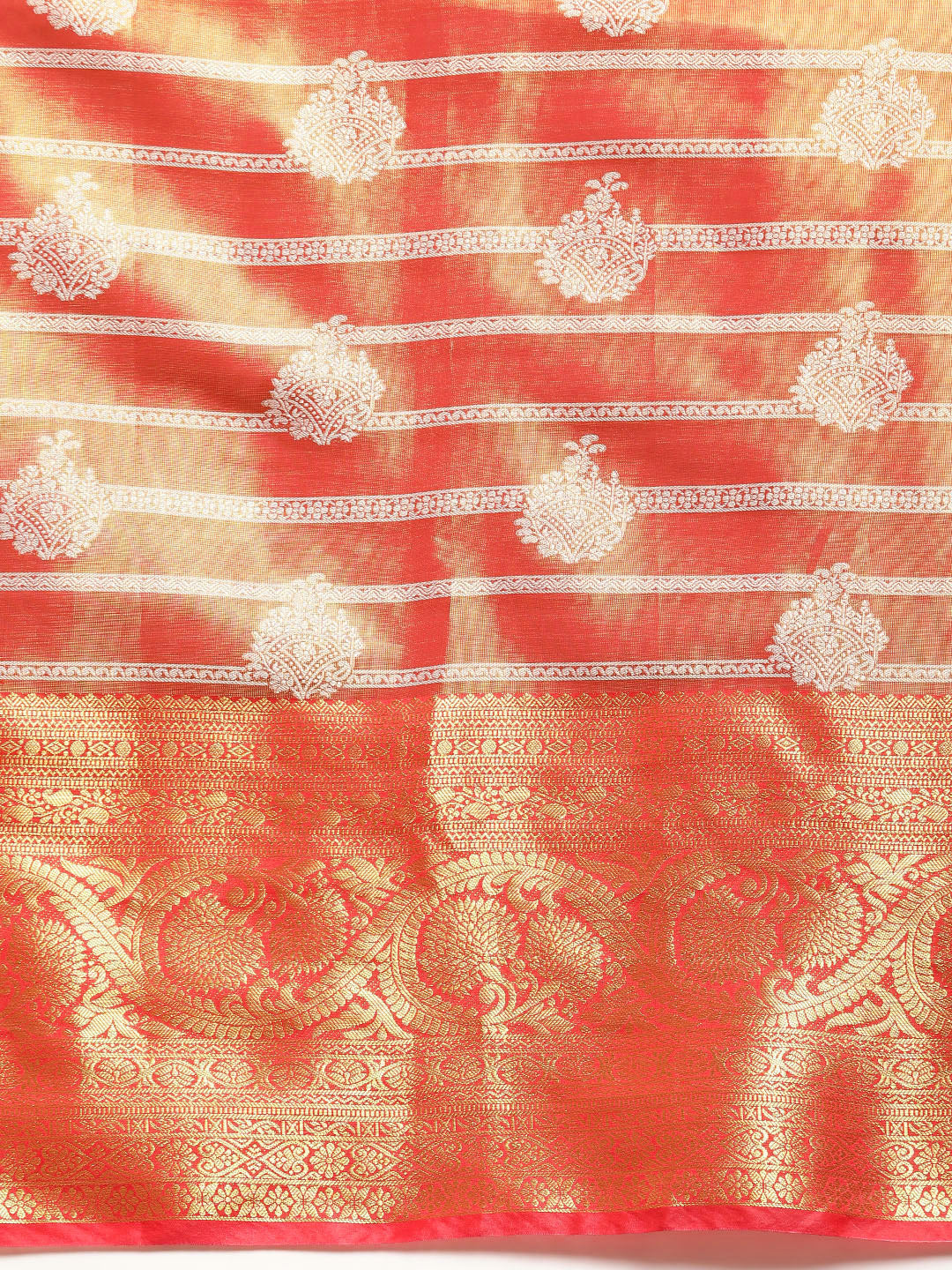 Ethnic Motifs Zari Woven Tissue Silk Saree