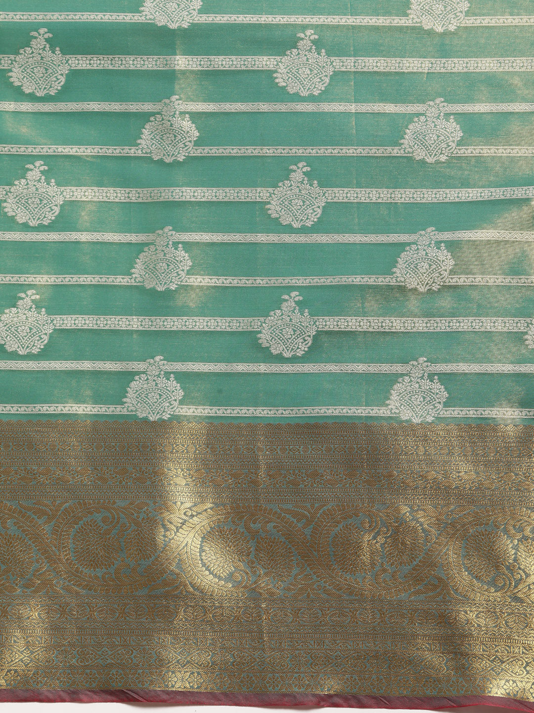 Ethnic Motifs Zari Woven Tissue Silk Saree