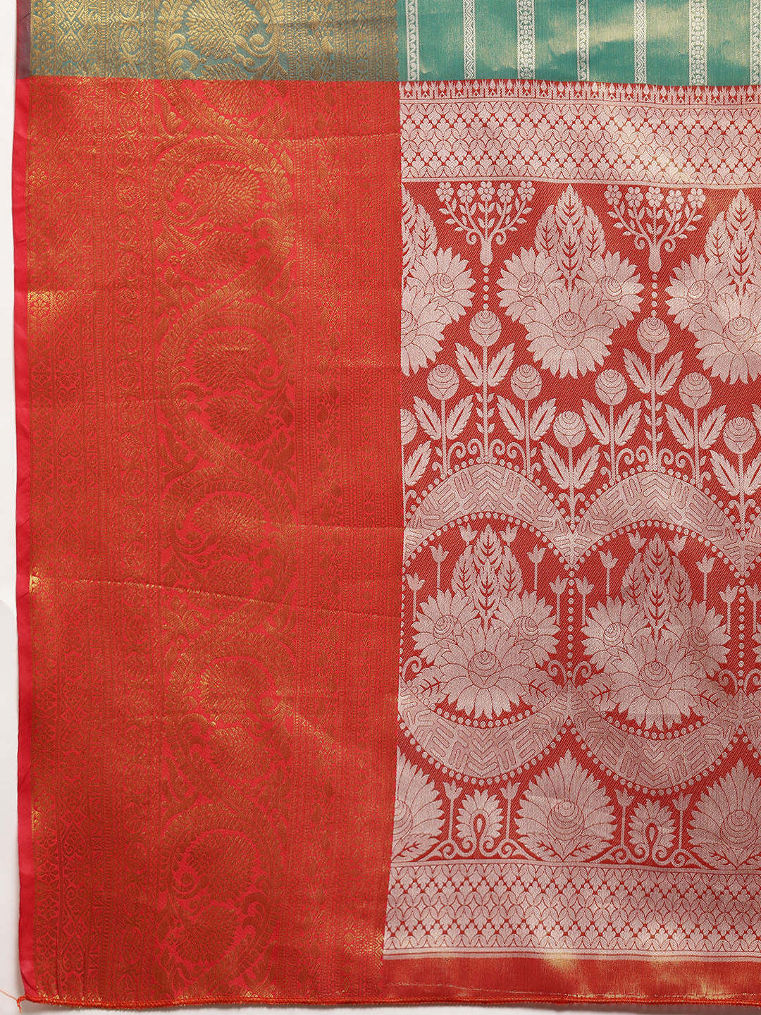 Ethnic Motifs Zari Woven Tissue Silk Saree